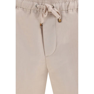Brunello Cucinelli Beige Linen Bermuda Shorts