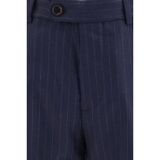 Brunello Cucinelli Blue Wool Dress Pants
