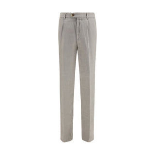 Brunello Cucinelli Gray Linen Casual Pants
