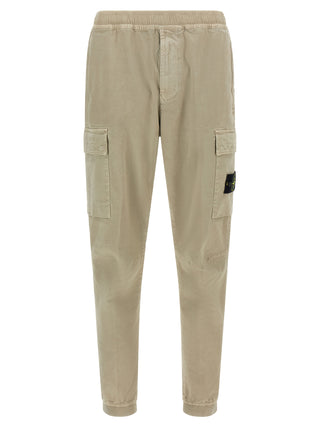 Stone Island Beige Cotton Cargo Pants