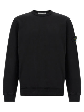 Stone Island Black Cotton Sweatshirt