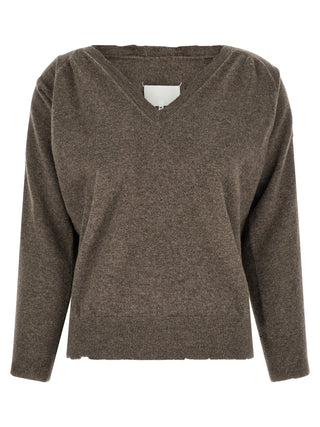 Maison Margiela Brown Virgin Wool Cardigan