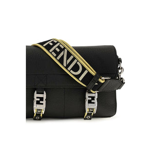 Fendi Black Calf Leather Shoulder Bag