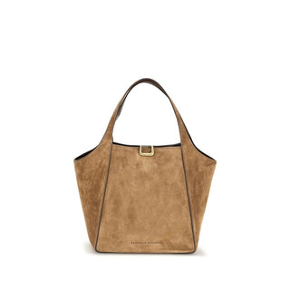 Brunello Cucinelli Beige Calf Leather Shoulder Bag