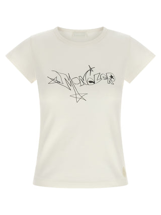 Moncler Graffiti Logo Cotton T-Shirt