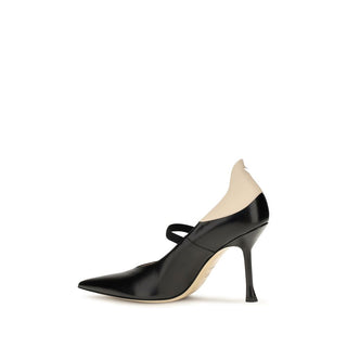 Fendi Black Calf Leather High Heel Pumps