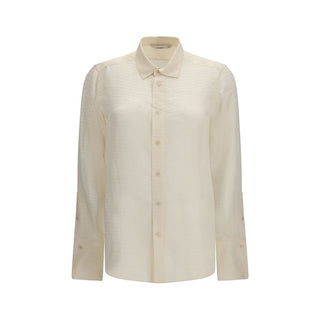 Fendi Beige Silk Pattern Shirt