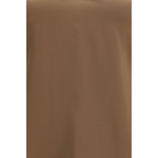 Brunello Cucinelli Brown Silk Sleeveles T-Shirt