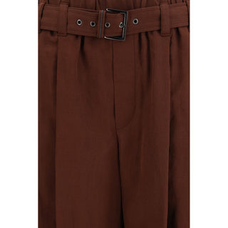 Brunello Cucinelli Brown Cotton Casual Pants