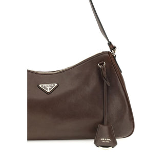 Prada Brown Calf Leather Shoulder Bag