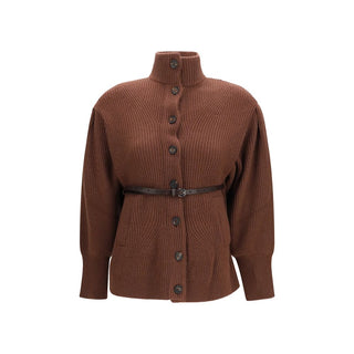 Brunello Cucinelli Brown Wool Cardigan