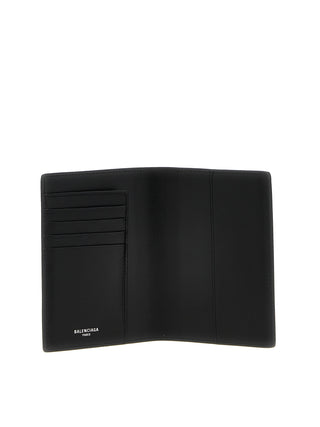 Balenciaga Logo Leather Card Holder