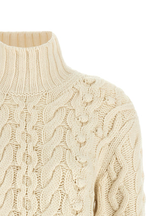 Stella McCartney Braided Virgin Wool Turtleneck Sweater