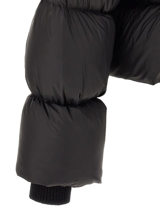 Rick Owens Black Nylon Full-Length Jacket