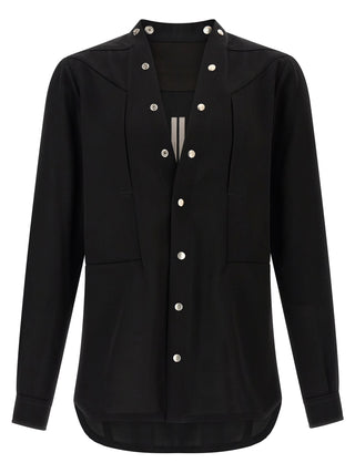 Rick Owens Black Cotton Blouse