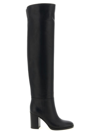 Gianvito Rossi Black Calfskin Over The Knee