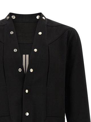 Rick Owens Black Cotton Blouse
