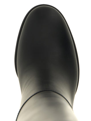 Gianvito Rossi Black Calfskin Over The Knee