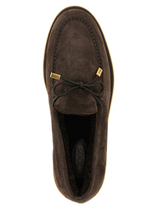 Tod's Brown Calfskin Slip-On Loafers
