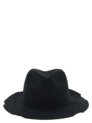 Yohji Yamamoto Black Wool Fedora