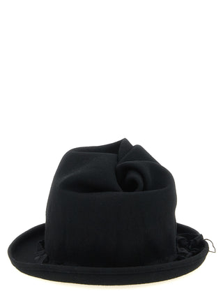 Yohji Yamamoto Black Wool Fedora