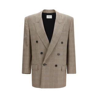 Saint Laurent Prince of Wales Wool Blazer