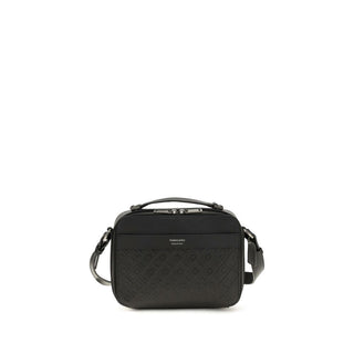 Ferragamo Black Calf Leather Shoulder Bag