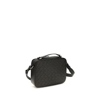 Ferragamo Black Calf Leather Shoulder Bag