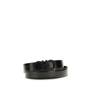 Ferragamo Black Calf Leather Regular Belt