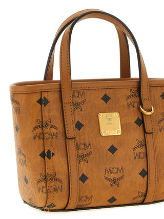 MCM X-Mini Toni Top-Zip Shopper in Visetos