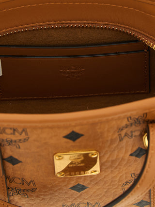 MCM X-Mini Toni Top-Zip Shopper in Visetos