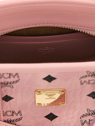 MCM X-Mini Toni Top-Zip Shopper in Visetos