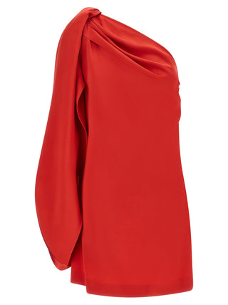 Stella McCartney One-Shoulder Cape Mini Dress