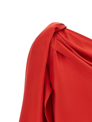 Stella McCartney One-Shoulder Cape Mini Dress