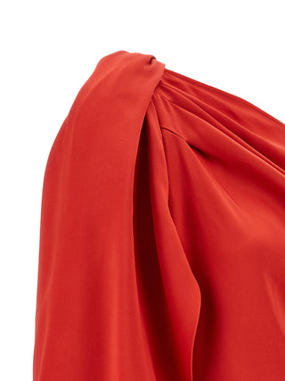 Stella McCartney One-Shoulder Cape Mini Dress