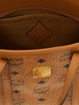 MCM Brown Polyurethane Tote Bag