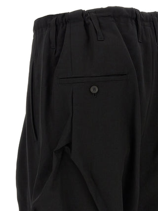 Yohji Yamamoto Black Wool Casual Pants