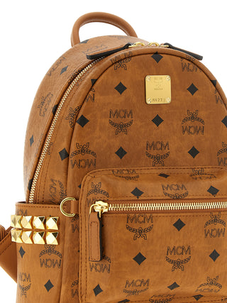 MCM Brown Polyurethane Backpack