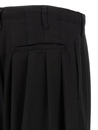 Yohji Yamamoto Black Wool Casual Pants
