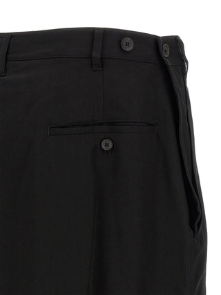 Yohji Yamamoto Black Wool Casual Pants