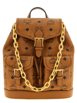 MCM Brown Polyurethane Backpack