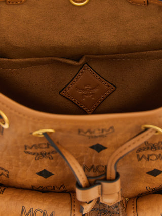 MCM Brown Polyurethane Backpack