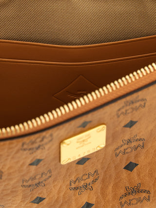 MCM Brown Polyurethane Clutch Bag