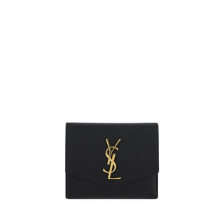 Saint Laurent Black Calf Leather Wallet