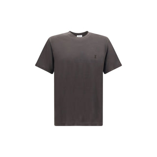 Saint Laurent Brown Silk T-Shirt