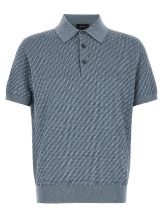 Brioni Blue Cotton Polo Shirt