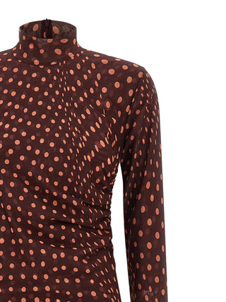 Stella McCartney Polka Dot Mesh Long Dress