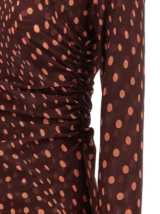 Stella McCartney Polka Dot Mesh Long Dress