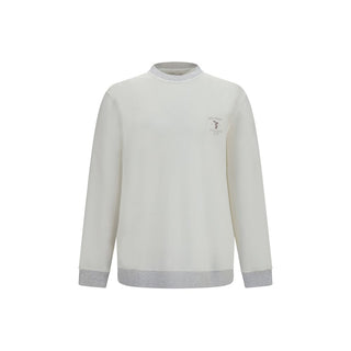 Brunello Cucinelli White Cotton Sweatshirt