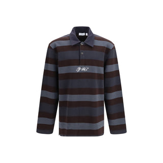 Off-White Stroke OW Striped Cotton Polo Shirt
